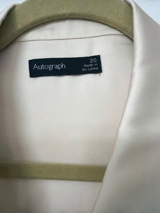 Camisa Autograph M&S Seda Beige Talla M