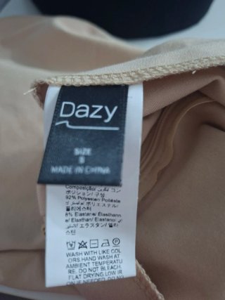 Falda tubo beige talla única