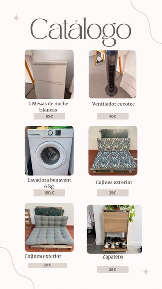 Muebles varios: cama, tocador, escritorio