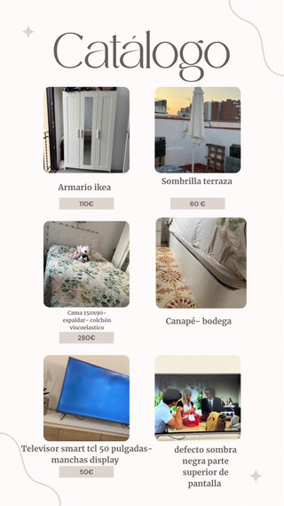 Muebles varios: cama, tocador, escritorio