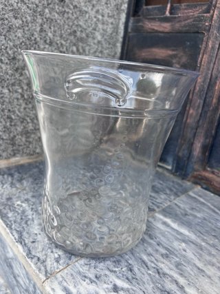 Jarrón/ Cubitera Vintage Cristal