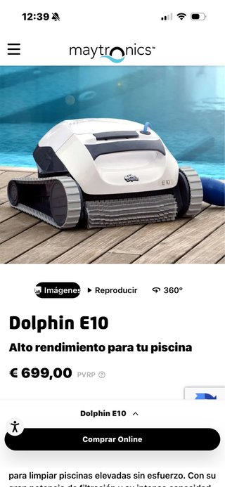 Robot Limpiafondos Dolphin E10 nuevo