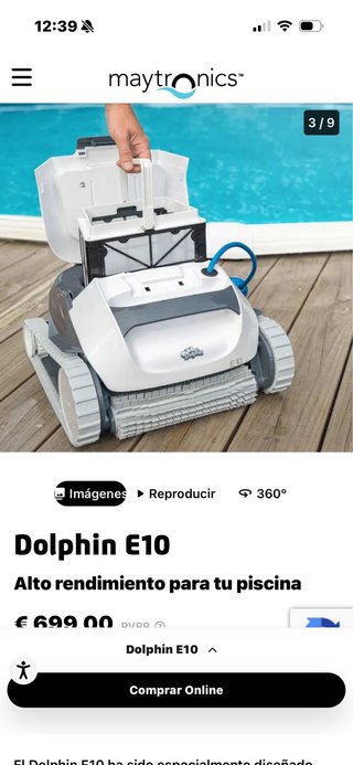 Robot Limpiafondos Dolphin E10 nuevo