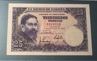 25 Pesetas 1954 España Banco de España