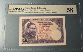 25 Pesetas 1954 España Banco de España