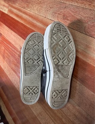 Converse cuero negras doble suela
