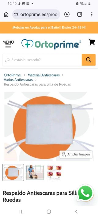 Respaldo silla antiescaras REF. 730