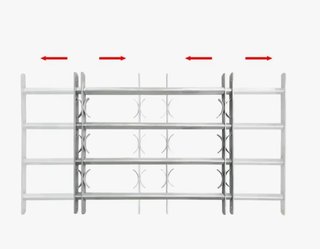 Reja Seguridad Ventana Ajustable 70x105cm