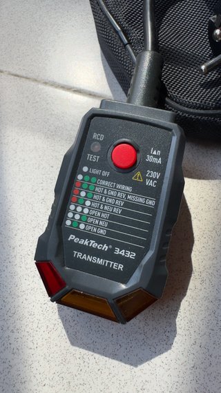Localizador fusibles y test RCD PeakTech 3432