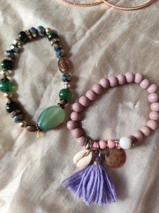 Lote de pulseras de bisutería