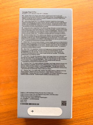 Google Pixel 11 Pro 256GB Obsidian precintado