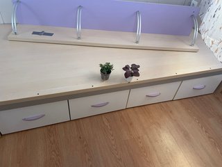 Canapé para cama de 90cm con cajonera y estantería
