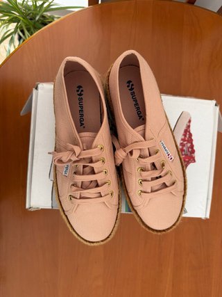 Superga talla 38 rosa/beige