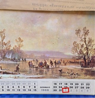 Coppia Calendari Vintage DUNLOP 1965 - 1966