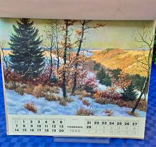 Coppia Calendari Vintage DUNLOP 1965 - 1966