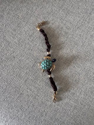 Pulsera Bimba y Lola tortuga turquesa y dorado