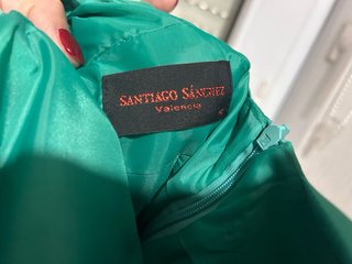 Vestido corto de fiesta verde Santiago Sánchez