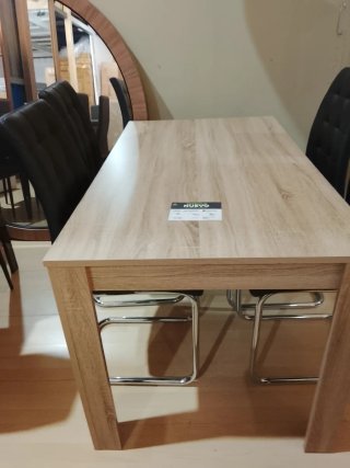 Mesa Comedor Bicolor Madera y Metal