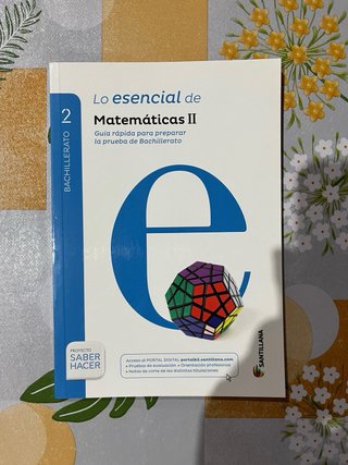 Libro Matemáticas II 2º Bachillerato Santillana