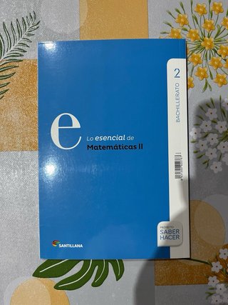 Libro Matemáticas II 2º Bachillerato Santillana