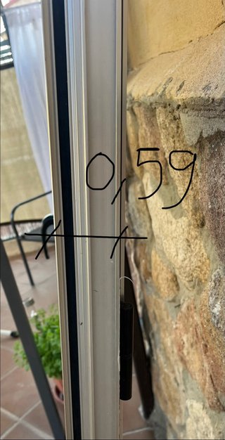 Puerta aluminio/cristal Climalit rotura puente tér