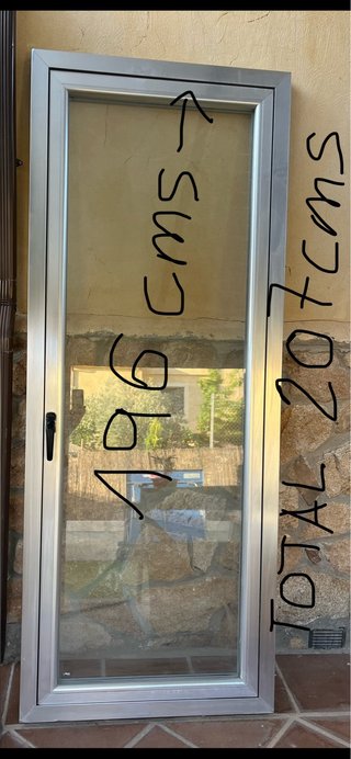 Puerta aluminio/cristal Climalit rotura puente tér