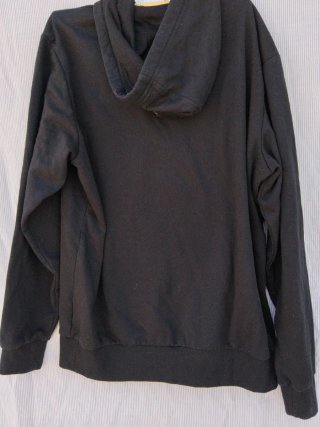 Sudadera Kappa Negra Logo Blanco
