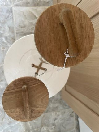 Set 2 Botes Cocina Cristal y Madera