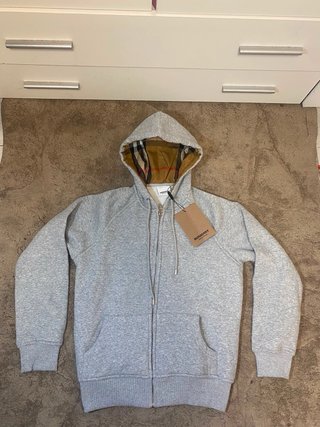 Sudadera Burberry Gris con Capucha