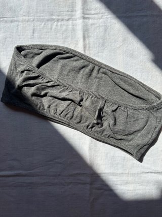 Top a fascia estivo grigio vintage taglia S
