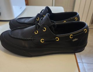 Zapatos Náuticos Vans Negros 2 Ojales