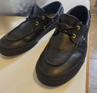 Zapatos Náuticos Vans Negros 2 Ojales