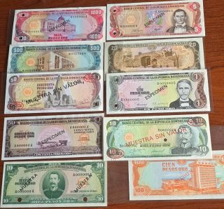 Billetes Dominicanos República Dominican ESPECIMEM