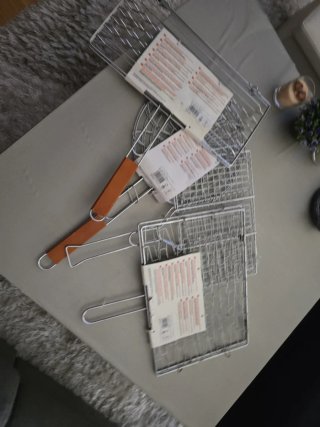 Set 4 Parrillas Inoxidable Carne/Pescado
