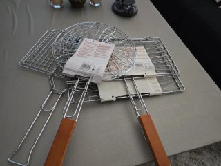 Set 4 Parrillas Inoxidable Carne/Pescado