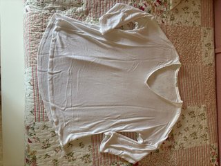Camiseta blanca manga 3/4