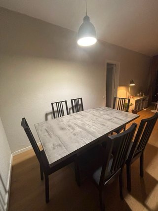 Mesa de comedor 170x90 extensible con 6 sillas
