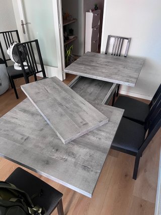 Mesa de comedor 170x90 extensible con 6 sillas