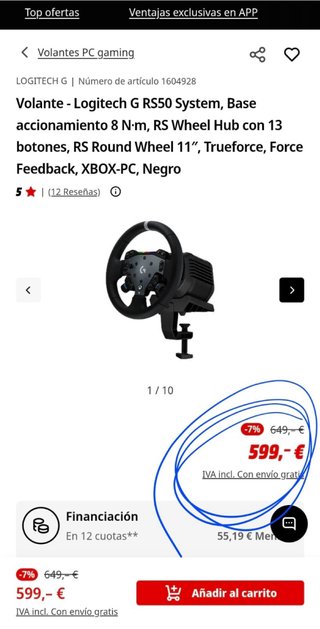 Volante Logitech G RS50 System