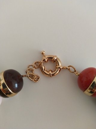 Collar Parfois Bolas Colores Dorado
