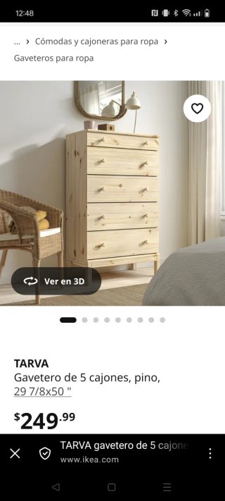 Cajonera Pino Tarva Ikea