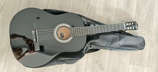 Guitarra Española Negra con Funda