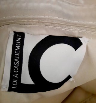 BOLSO LOLA CASADEMUNT RAYAS AZUL Y BLANCO