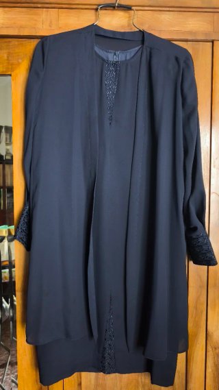 Vestido azul con chaqueta