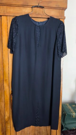 Vestido azul con chaqueta