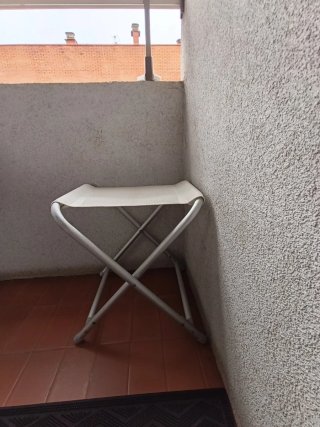Mesa asiento plegable camping metal y plástico