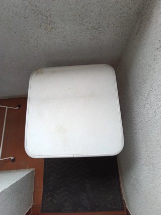 Mesa asiento plegable camping metal y plástico