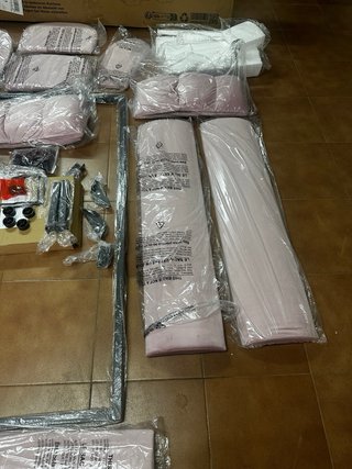 Cama canapé infantil rosa 140x200
