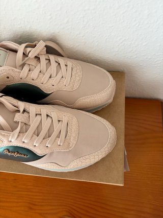 Pepe Jeans T39 Rosa Palo y Verde Metal Nuevas