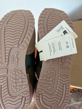 Pepe Jeans T39 Rosa Palo y Verde Metal Nuevas
